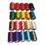Bright Poly Silk Thread – Pack of 20 (Random Colors, 1 Piece Each)
