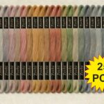Dusty Dull Color Family Embroidery Skeins Cotton Thread 7.5M Each, Pack of 25 Pcs Thickness 0.80 MM, 6 Ply
