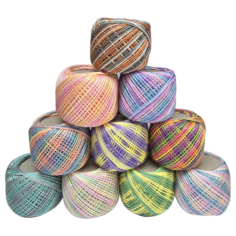 10 Pcs Crochet Yarn Combo Pack Multicolor 15g Each
