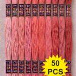 Embroidery Skeins Cotton Thread 7.5M Each, Pack of 50 Pcs Thickness 0.80 MM, 6 Ply