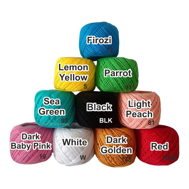 10 Pcs Crochet Yarn Combo Pack Multicolor 15g Each