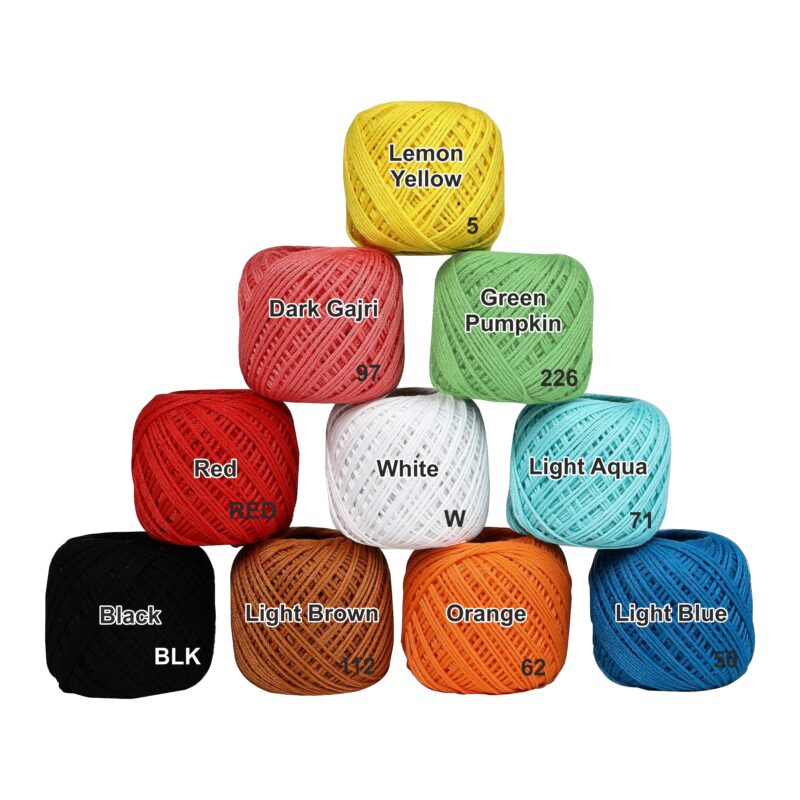 10 Pcs Crochet Yarn Combo Pack Multicolor 15g Each