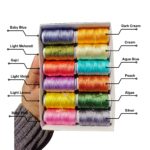 Thick Hand Embroidery Silk Thread 12 Pastel Color Set