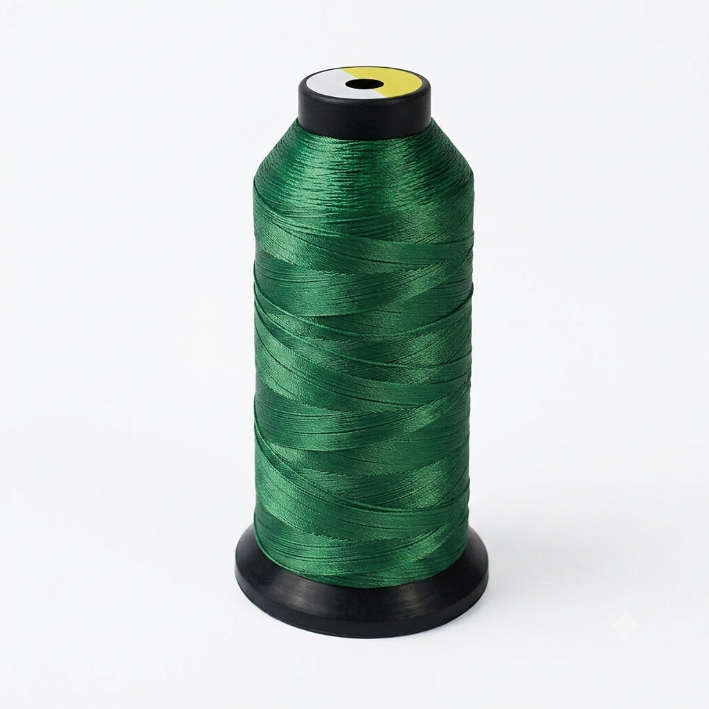 712 TKT 20 Green Upholstery Sewing Nylon Thread for Denim/Leather/Canvas/raxin/Bag/Jeans, seat, Mattress Stitching Thread for Domestic Industrial Purposes 450D/3 500 Meter (546Yards) Pack of 2 Pcs - Image 1