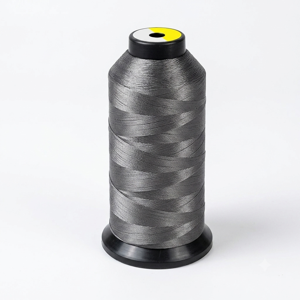 GRAY TKT Dark Gray 20 Upholstery Sewing Nylon Thread for Denim/Leather/Canvas/raxin/Bag/Jeans, seat, Mattress Stitching Thread for Domestic Industrial Purposes 450D/3 500 Meter (546Yards) Pack of 2 Pcs - Image 1