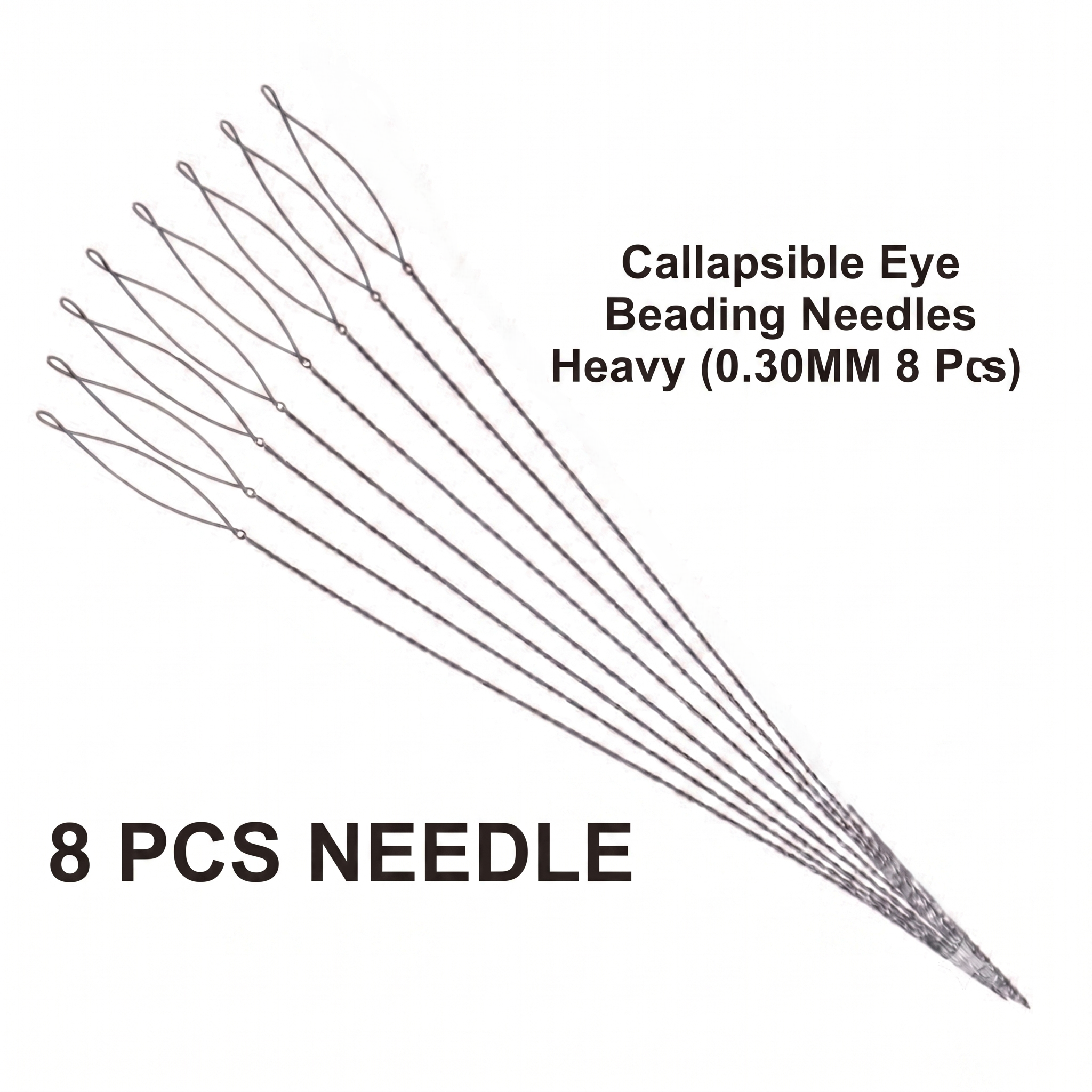 Collapsible Eye Beading Needles 0.30mm – 8 Pcs Collapsible Eye Beading Needles Heavy 0.30mm Set of 8 Pcs