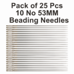 Pack of 25 pcs 10 no 53mm beading needles for seed bead jewelry and hand embroidery