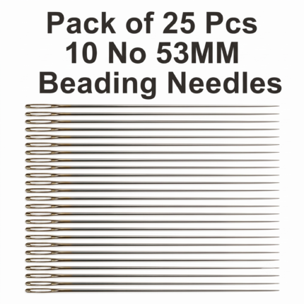 Pack of 25 pcs 10 no 53mm beading needles for seed bead jewelry and hand embroidery