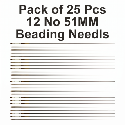 Pack of 25 pcs 12 no 51mm beading needles for micro seed beads and jewelry making