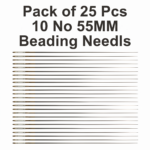 Pack of 25 pcs 10 no 55mm beading needles for seed bead jewelry and embroidery